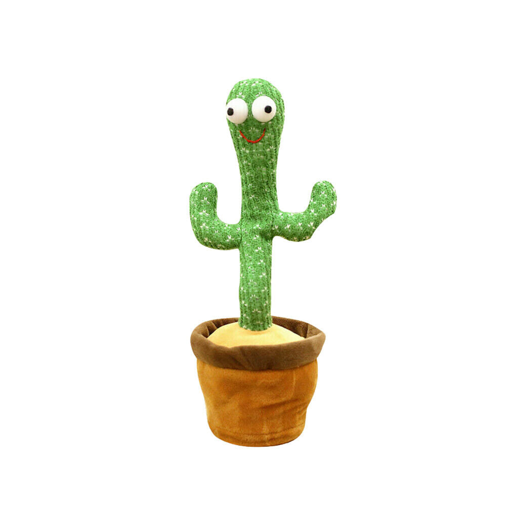 Bring Joy Dancing Cactus Plush Toy Doll USB Electronic Recording Shake With Song