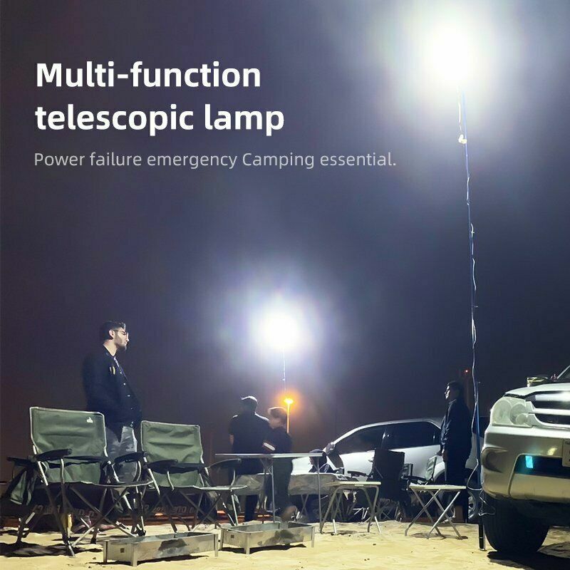 Portable Telescopic Fishing Rod Lamp Light Cars Repair LED Lantern Camping