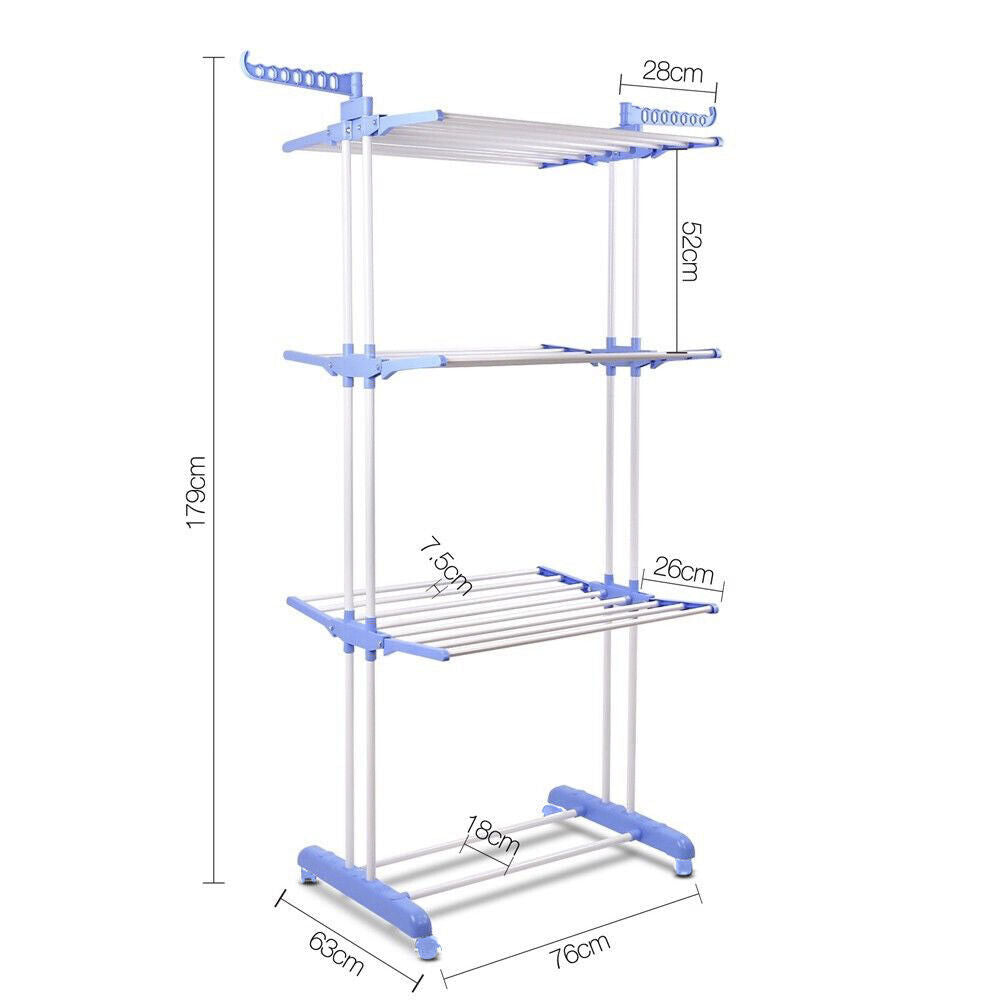 Foldable 6 Tiers Clothes Airer Indoor Laundry Drying Rack Horse Garment Hanger