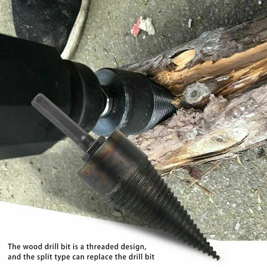 HIGH SPEED TWIST FIREWOOD DRILL BIT WOOD SPLITTER SCREW SPLITTING CONE DRIVER