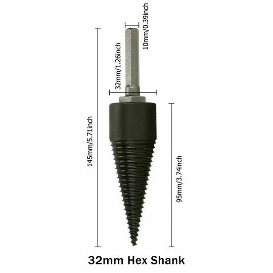 HIGH SPEED TWIST FIREWOOD DRILL BIT WOOD SPLITTER SCREW SPLITTING CONE DRIVER