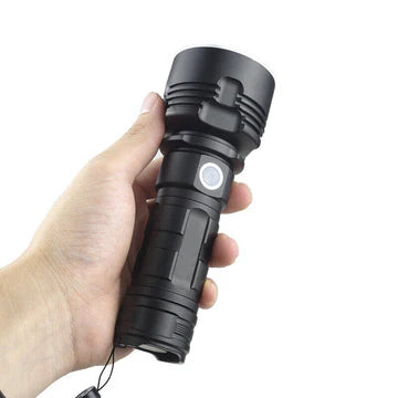 CREE L2 LED Tactical Rechargeable Flashlight USB Camping Hunting Torch