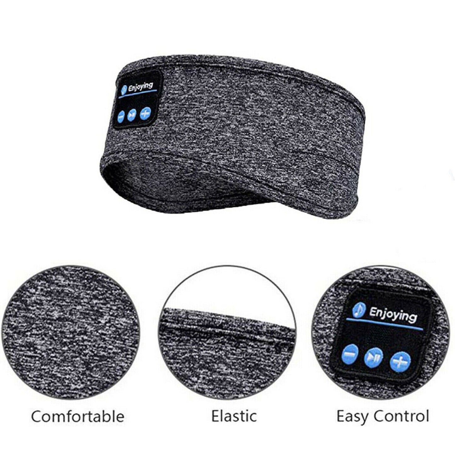 Wireless Bluetooth 5.0 Stereo Eye Mask Headphones Earphone Sleep Music Headband