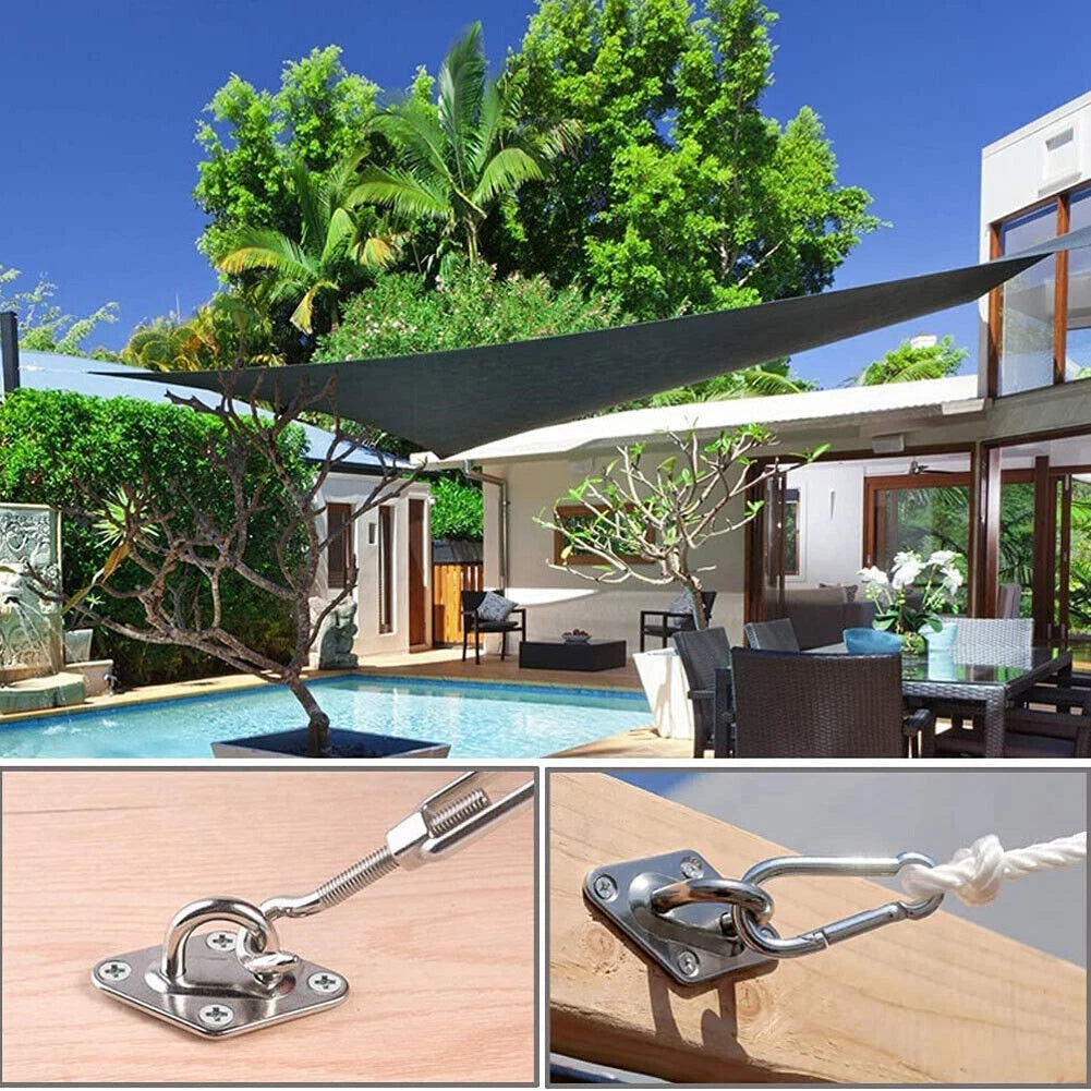 6mm 304 Stainless Steel Turnbuckle Kit – 4 Hook Open Body + Carabiners & Fixings