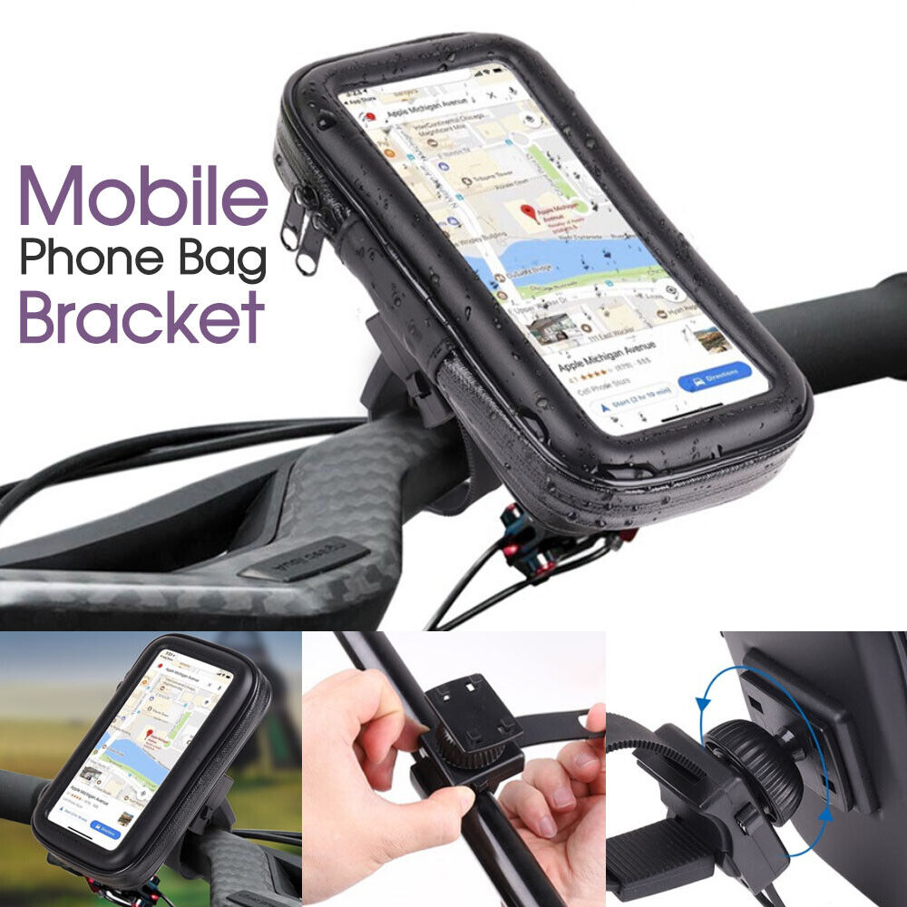 Waterproof Motorcycle Phone Holder Bag Case Motorbike Scooter Mobile MTB