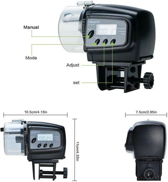 Automatic Fish Food Feeder Digital LCD Timer Aquarium Tank Pond Auto Feeder