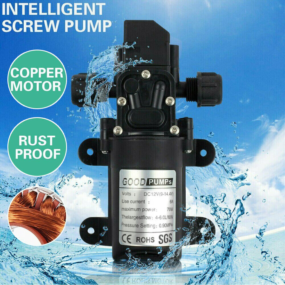 12V Water Pump 6Lpm Self-Priming Caravan Camping Boat