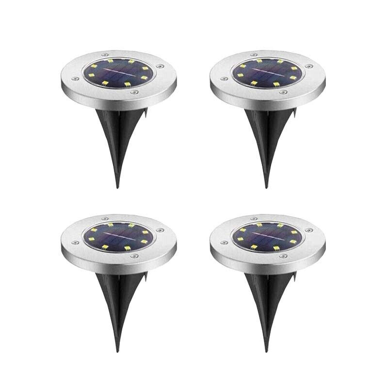 4x Solar Powered LED Buried Inground Recessed Light Garden Outdoor Deck Path