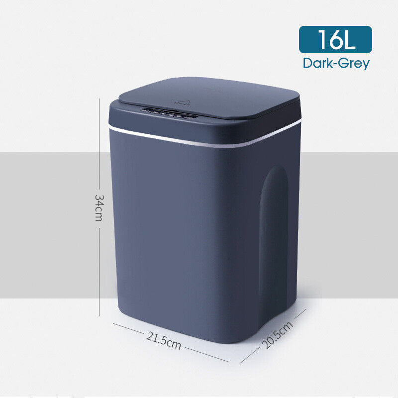 12-18L Smart Trash Bin Automatic Motion Sensor Rubbish Waste Bin Basket Toilet
