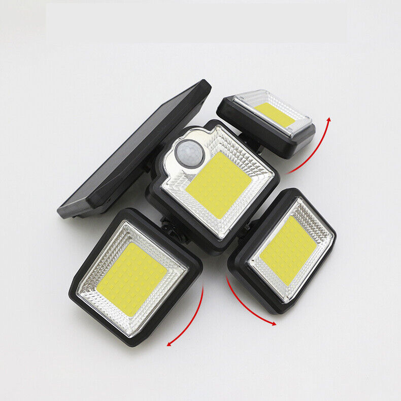 4 Head 192 LED Solar Lights Street Motion Sensor Light Garden Wall Security Lamp