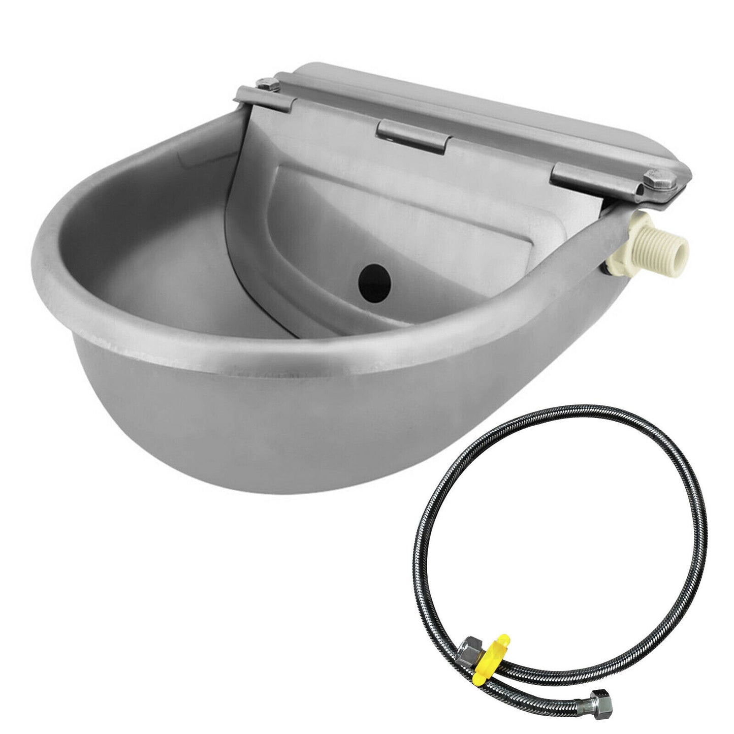 Stainless Water Trough Bowl Automatic Drinking For Dog Horse Chicken Auto Fill