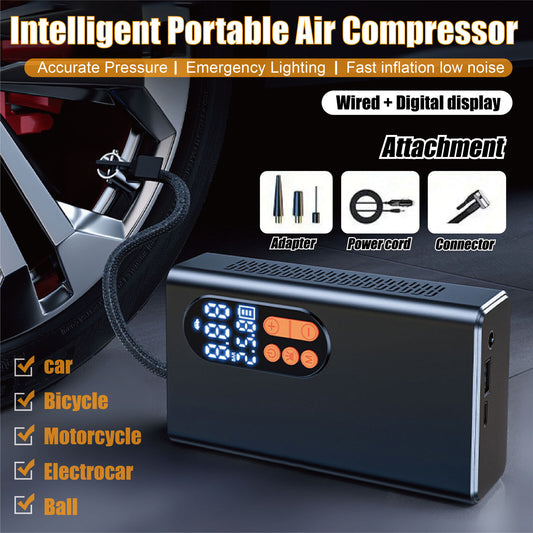 Digital Car Tyre Inflator Pump 12V Mini Portable Auto Air Compressor Bike