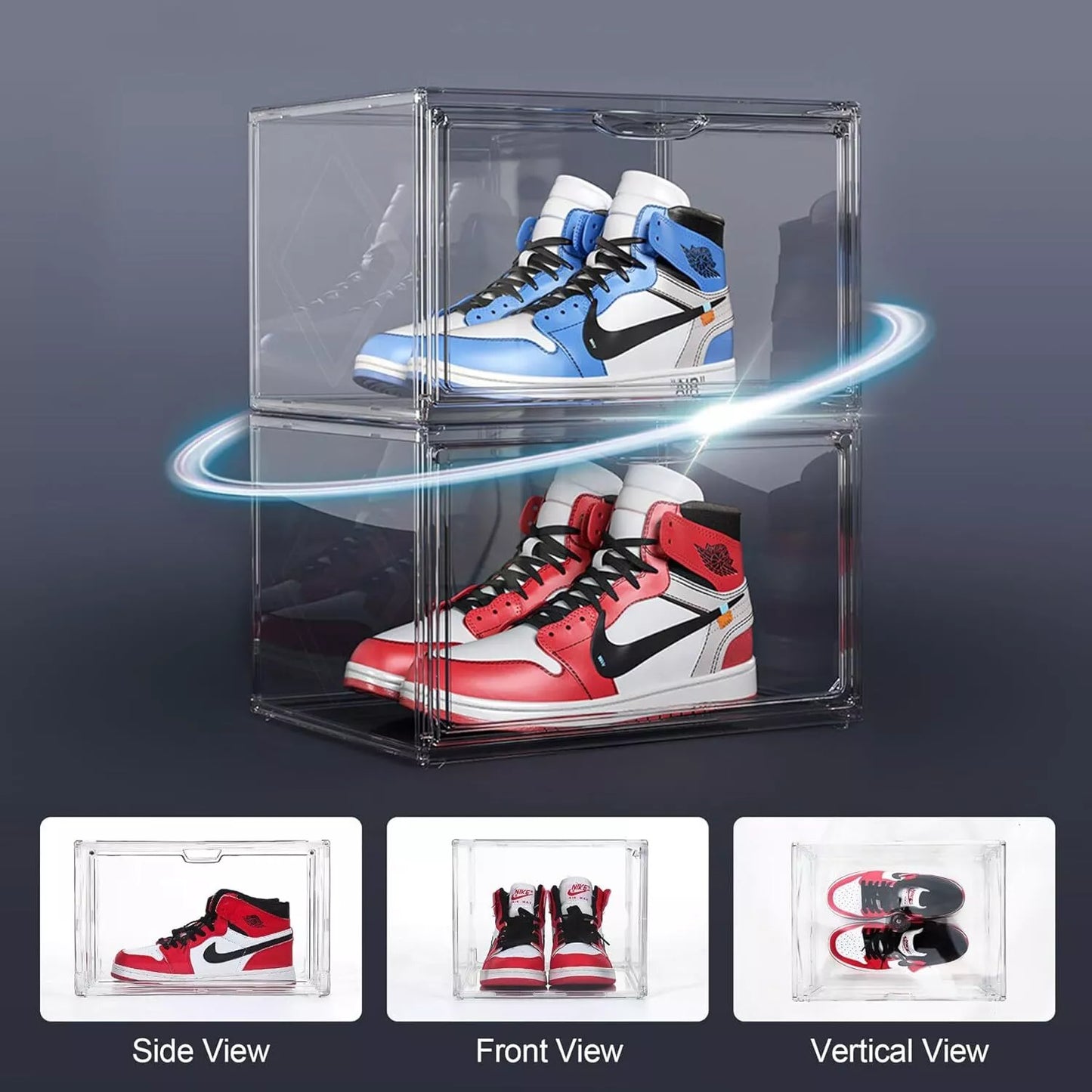 1PC Acrylic Shoe Display Case Transparent Sneaker Box Storage Boxes Clear