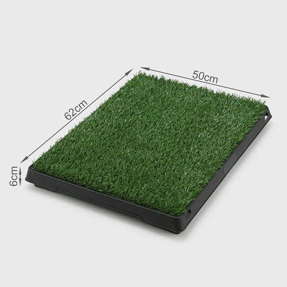 Pet Dog Toilet Mat Indoor Portable Training Grass Potty Pad Loo Tray