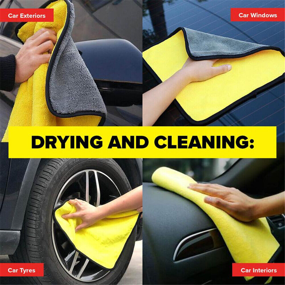 Microfibre Car Drying Towel Window Cleaning Duster Kitchen Dish Glass Cloth Wipe