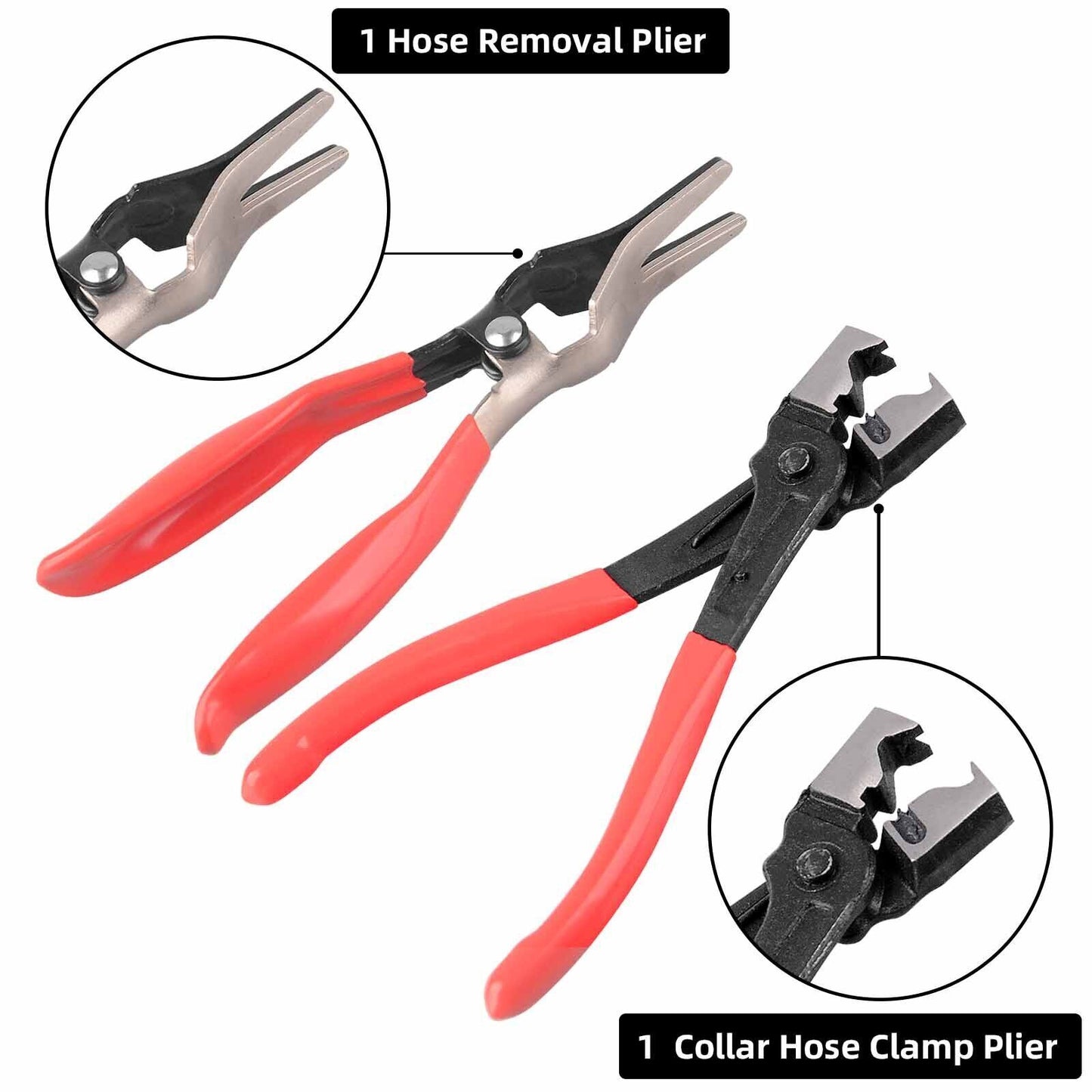 9pc Hose Clamp Clip Plier Kit Set Swivel Jaw Flat Angled BandAutomotive Tool Kit