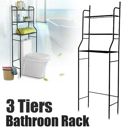 3 Tiers Toilet Shelf Bathroom Rack Over Laundry Washing Machine Storage Shelves