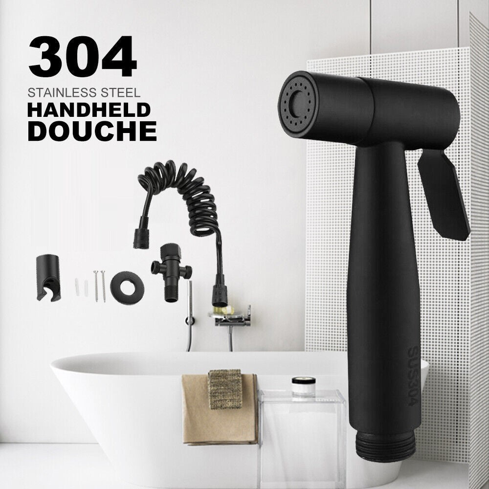 Shower Head Douche Hand Held Bidet Toilet Spray Jet Diverter Shattaf Kit SUS304