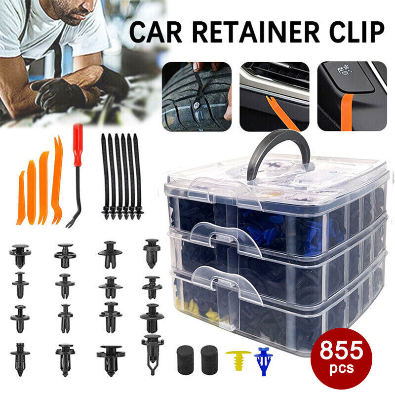 855X Car Trim Body Clips Kit Rivets Retainer Auto Panel Bumper Plastic Fastener