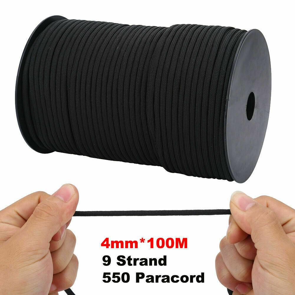 9 Strand Core Rope-100M 550 Paracord Parachute Cord Lanyard Mil Spec Type III