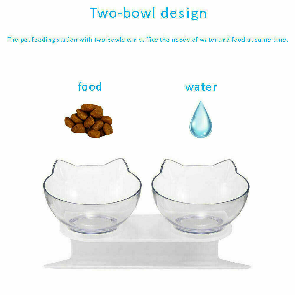 Elevated Pet Bowl Cat Dog Feeder Food Water Raised Lifted Stand Bowls