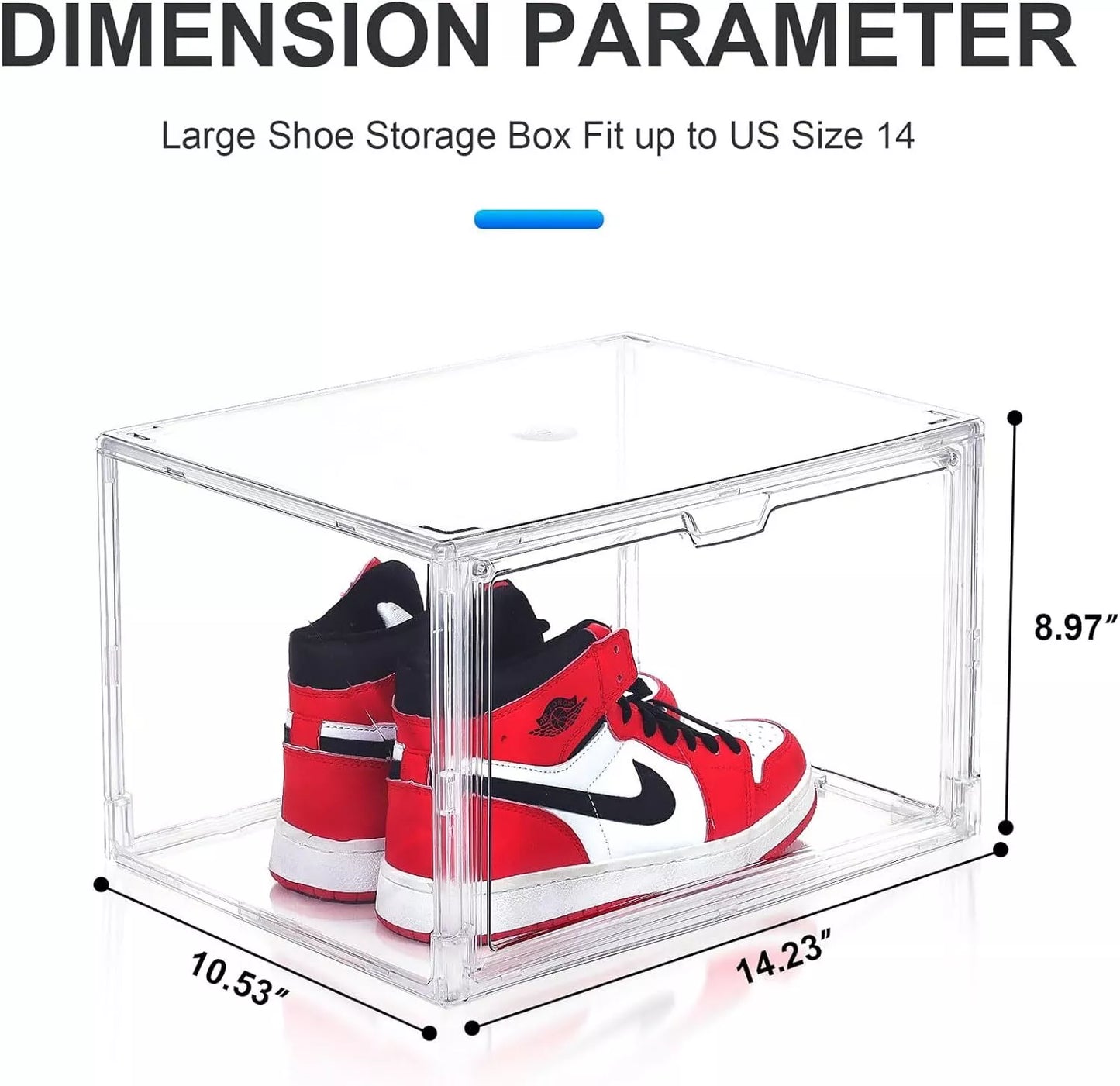 1PC Acrylic Shoe Display Case Transparent Sneaker Box Storage Boxes Clear