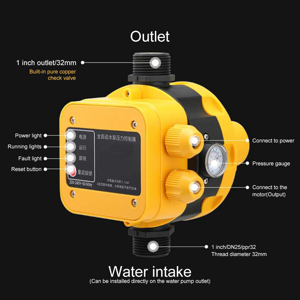 2.4KW  Automatic Water Pump Controller Pressure Electric