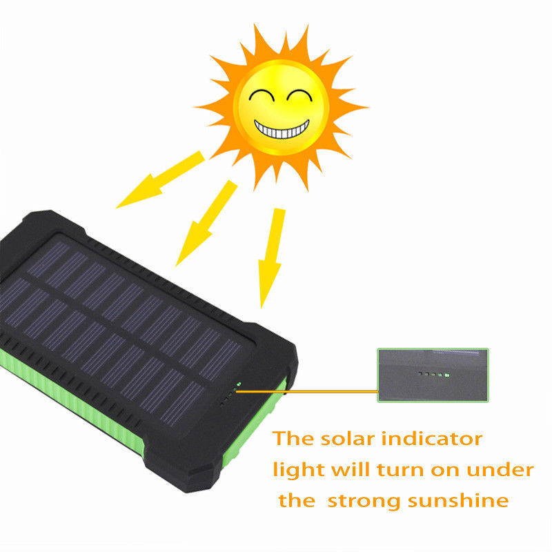 50000mah Dual USB Solar Power Bank Portable External Battery Phone Charger