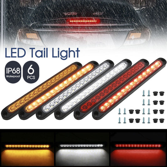 15 LED Tail Lights UTE STOP Brake Indicator Reverse Slim Strip RV Trailer Light