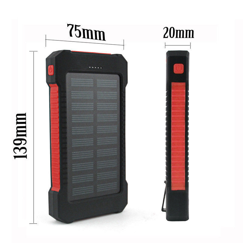 50000mah Dual USB Solar Power Bank Portable External Battery Phone Charger