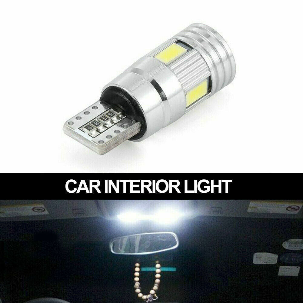 White T10 LED 6SMD W5W 5630 168 194 12V Car Wedge Dash Canbus Parking Side Light