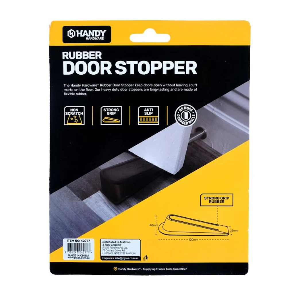 HANDY HARDWARE 3pc Rubber Door Stopper