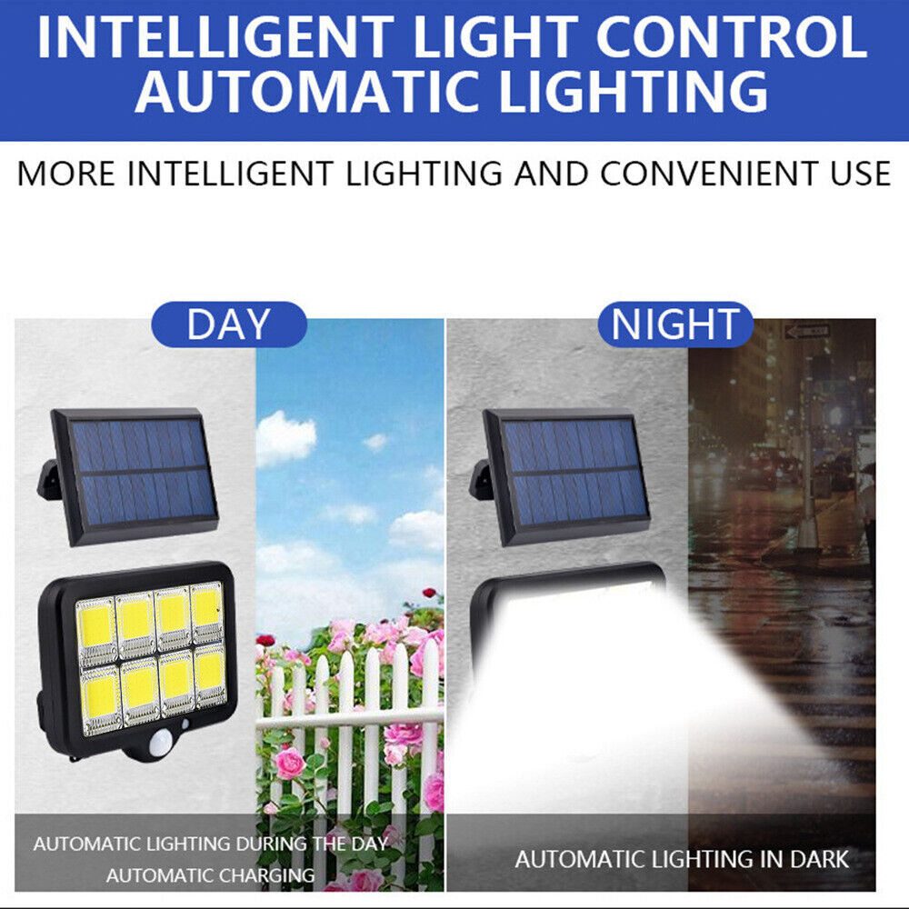 160 Led Solar Sensor Lights Light Motion Detection Security Garden Flood Lamp