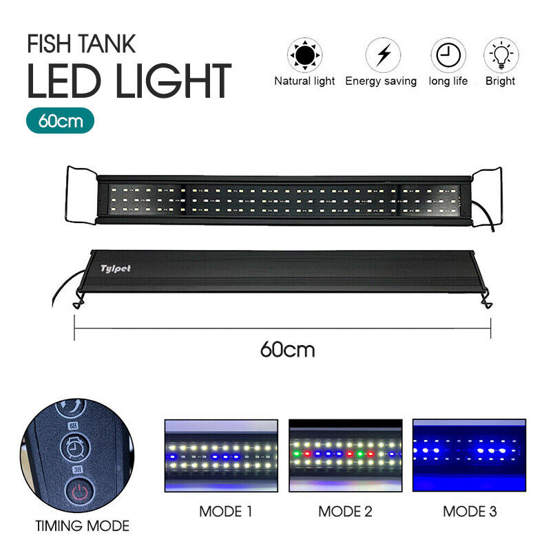 40/60/90 AU AQUARIUM LIGHT LIGHTING FULL SPECTRUM AQUA PLANT FISH TANK LED LAMP