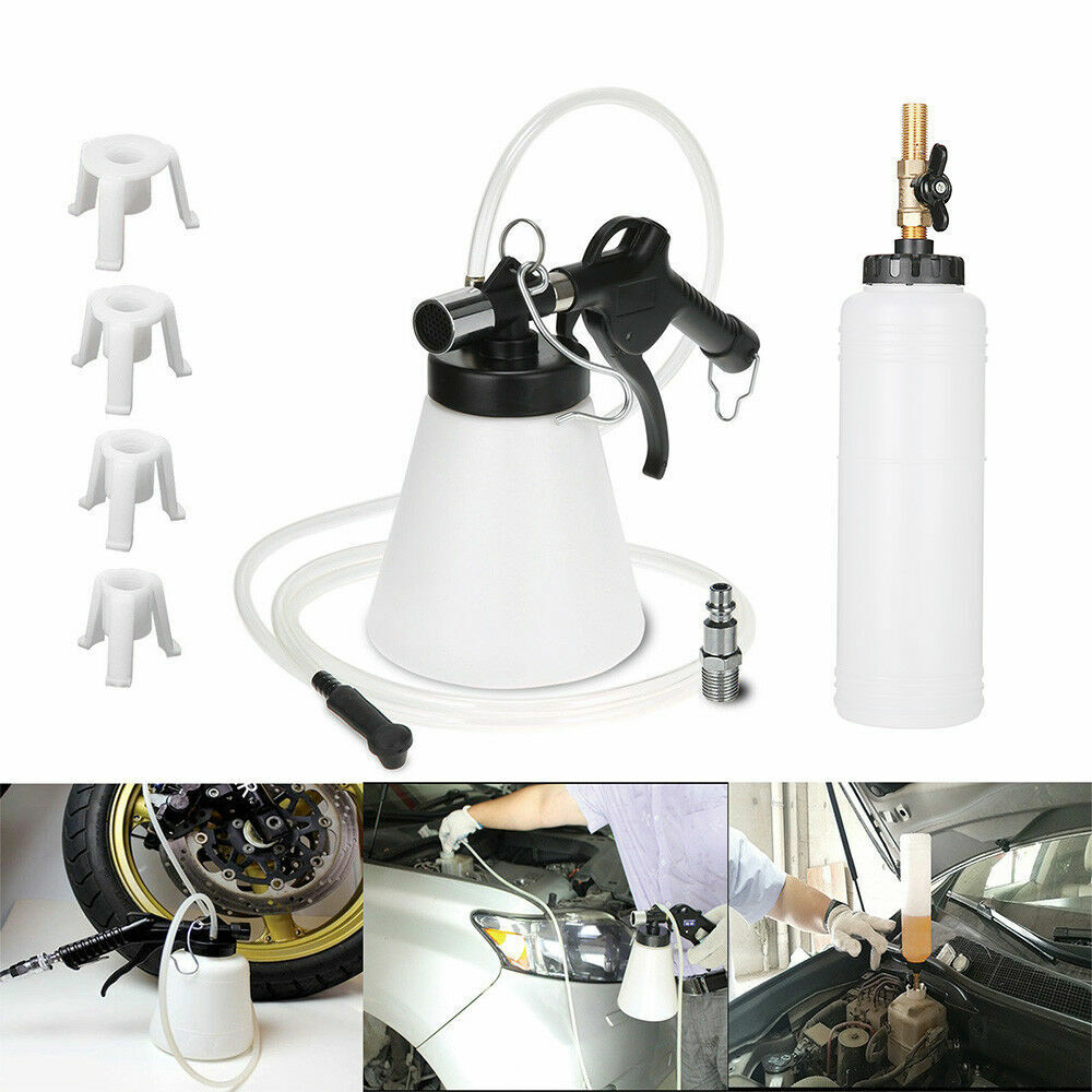 Air Brake Bleeder Kit Clutch Vacuum Oil Bleeding Extractor Fluid Fill Adapters