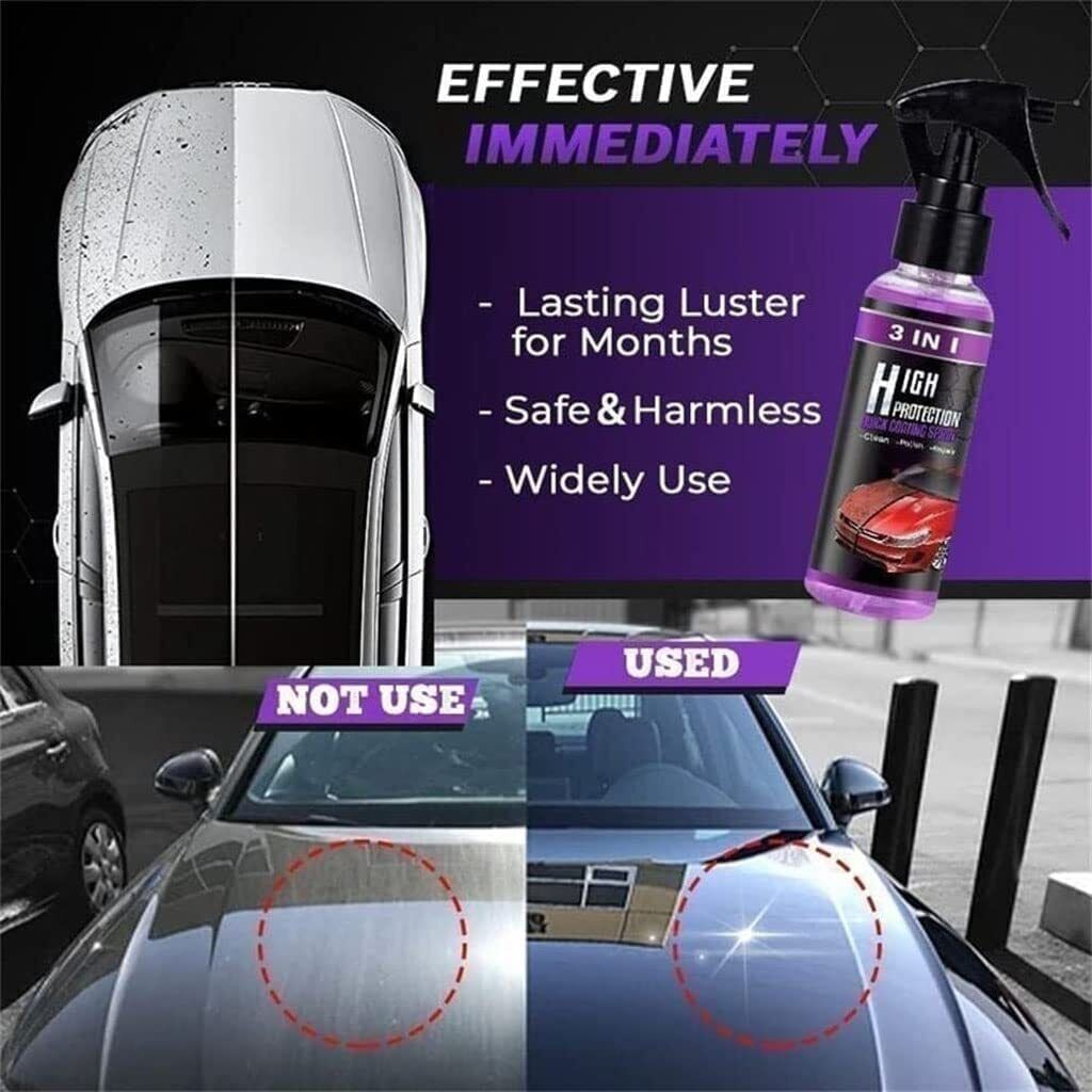 3in1 High Protection Quick Car Coat Ceramic Coating Spray Hydrophobic