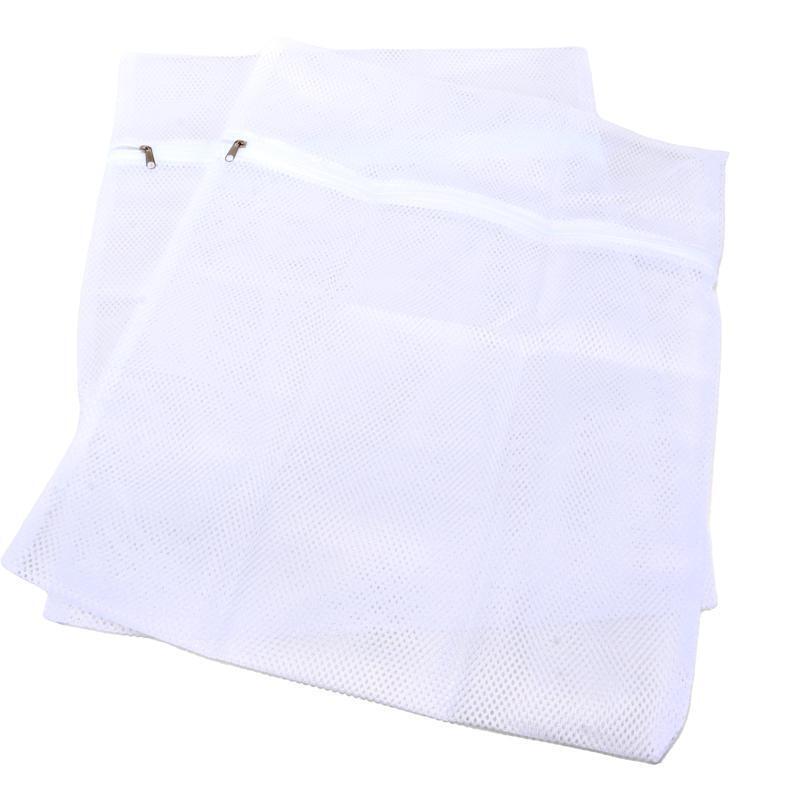 2Pcs Clothes Lingerie Washing Bag Delicates Laundry Zipper Mesh Bag