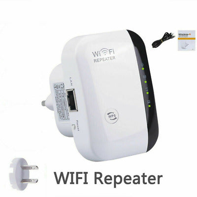 White Wifi300Mbps Extender Repeater Range Booster Wireless-N 802.11