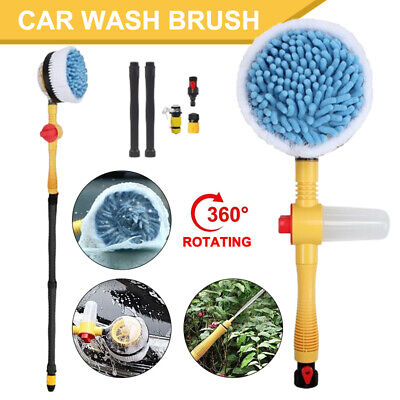 130Bar Vehicle Car Rotating Wash Cleaning Brush Sponge Cleaner Hose Tool Washing