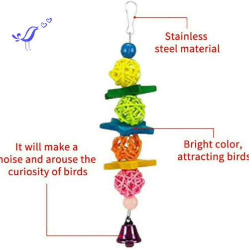 Parrot Birds Toys 10pcs Swing Chewing Toys Bell Hammock Cage Budgie Cockatiel