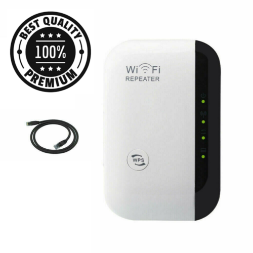 White Wifi300Mbps Extender Repeater Range Booster Wireless-N 802.11