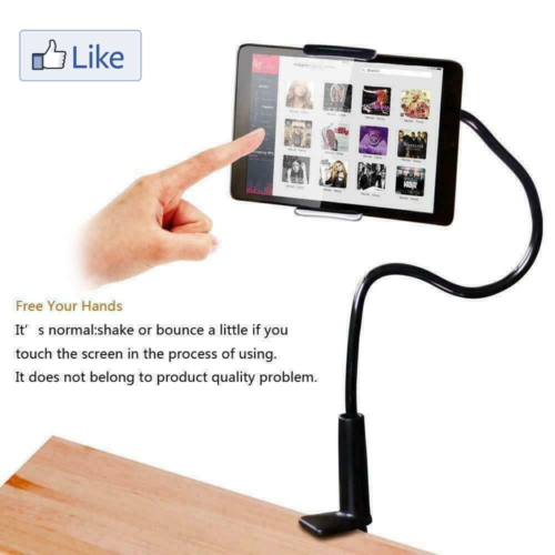 Black 360°Rotating Tablet Stand Holder Lazy Bed Desk Mount NEW