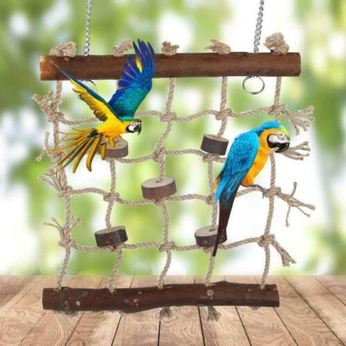 Parrot Birds Toys 10pcs Swing Chewing Toys Bell Hammock Cage Budgie Cockatiel