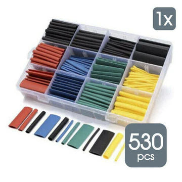 530Pcs Heat Shrink Tubing Tube Cable Insulation Sleeving Set