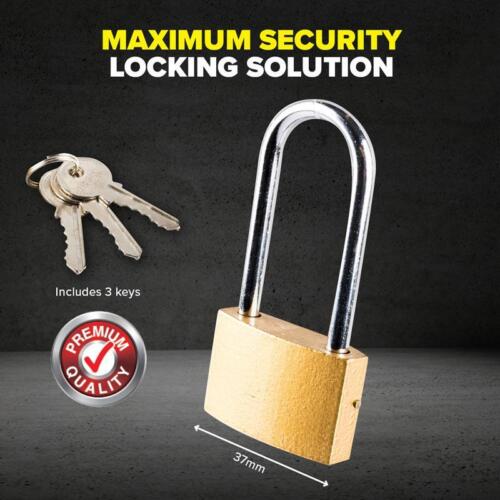 Handy Hardware Long Shackle Padlock Heavy Duty 37mm