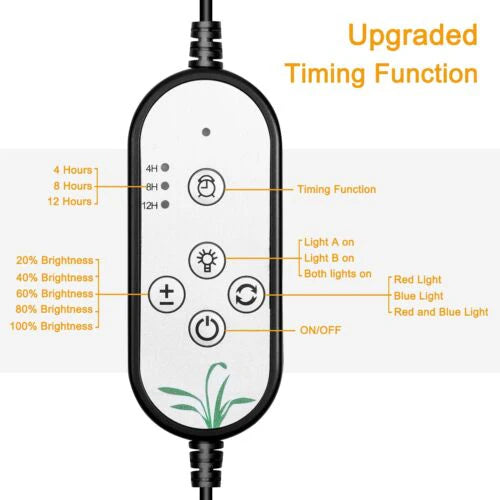 USB LED Grow Light Dimming Indoor Plant Flower Veg Hydroponic UV Growing Lamp