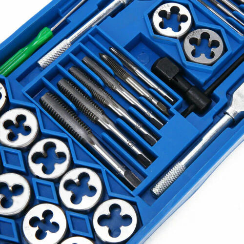 40PCS TAP & DIE SET HARDENED METRIC SCREW THREAD TAPER DRILL TOOL KIT