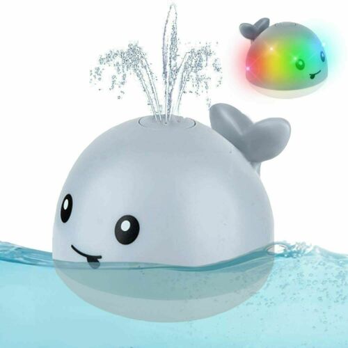 1Pcs LED Lights & Water Sensor Automatic Water Spray Whale Baby Bath Toys