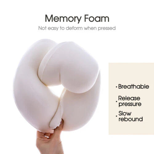 Memory Foam U-shaped Travel Pillow Neck Support Rebound Pad Sleeping Headrest