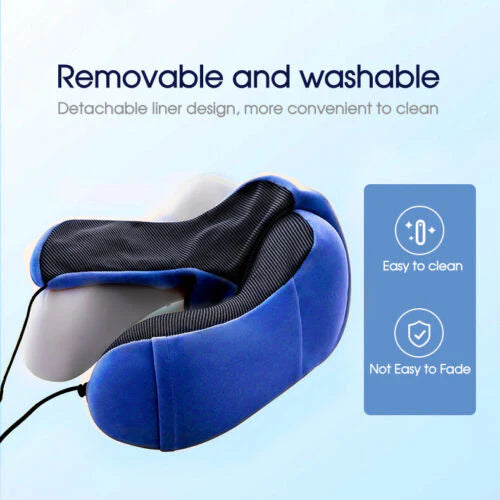 Memory Foam U-shaped Travel Pillow Neck Support Rebound Pad Sleeping Headrest